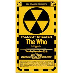 The Who - Music Memorabilia Poster, Fallout Shelter (Bill Graham Presents, 1973)