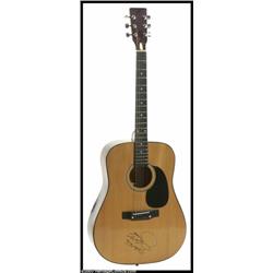 Garth Brooks - Music Memorabilia, Brooks Autographed Guitar Nice, signed "God Bless - Garth Broo