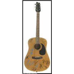 Country Stars - Music Memorabilia, Autographed Guitar, Beautifully-signed guitar by the followin