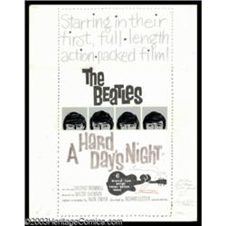 Beatles - Music Memorabilia Poster, "A Hard Day's Night" Movie Poster Alternate Rough Layout (Un