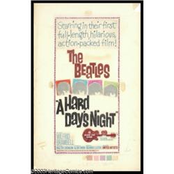Beatles - Music Memorabilia, "A Hard Day's Night" Mechanical Color Overlay (1964)