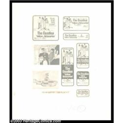 Beatles - Music Memorabilia, Beatles "Yellow Submarine" Mock-up of Page from Pressbook (1968)