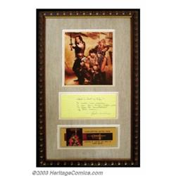 John Milius - Handwritten Script Quote Display from "Conan the Barbarian"