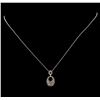 Image 1 : 0.92 ctw Brown Diamond Pendant With Chain - 14KT White Gold