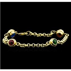 14KT Yellow Gold Evil Eye Bracelet