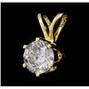 Image 2 : 0.50 ctw Diamond Pendant - 14KT Yellow Gold