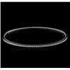 Image 1 : 14KT White Gold 0.68 ctw Diamond Bangle Bracelet