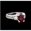 Image 1 : 1.07 ctw Ruby and Diamond Ring - 18KT White Gold