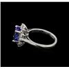 Image 3 : 2.93 ctw Tanzanite and Diamond Ring - 14KT White Gold