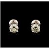 Image 1 : 14KT White Gold 1.28 ctw Diamond Solitaire Earrings