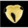 Image 3 : 0.30 ctw Sapphire Heart Pendant - 14KT Yellow Gold