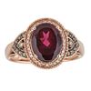 Image 1 : 2.80 ctw Rhodolite and Diamond Ring - 14K Rose Gold