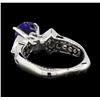 Image 5 : 3.00 ctw Tanzanite and Diamond Ring - 18KT White Gold