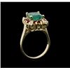 Image 3 : 2.75 ctw Emerald, Ruby, and Diamond Ring - 14KT White Gold