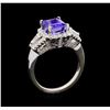 Image 4 : 14KT White Gold 2.29 ctw Tanzanite and Diamond Ring