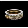 Image 1 : 14KT Three-Tone Gold 0.70 ctw Diamond Rings