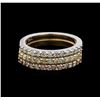 Image 2 : 14KT Three-Tone Gold 0.70 ctw Diamond Rings