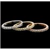 Image 3 : 14KT Three-Tone Gold 0.70 ctw Diamond Rings