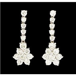 1.78 ctw Diamond Earrings - 14KT White Gold