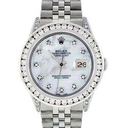 Rolex Stainless Steel 3.00 ctw Diamond DateJust Men's Watch