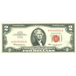 1963 $2 Choice Circulated Red Seal Note