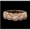 Image 2 : 0.60 ctw Diamond Ring - 14KT Rose Gold