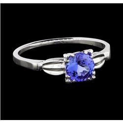 0.99 ctw Tanzanite Ring - 10KT White Gold