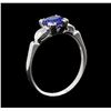 Image 6 : 0.99 ctw Tanzanite Ring - 10KT White Gold