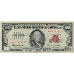 1966 $100 Red Seal Legal Tender Bank Note