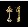 Image 2 : 5.95 ctw Diamond Earrings Dangle - 18KT Yellow Gold