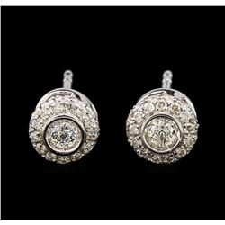 14KT White Gold 0.52 ctw Diamond Earrings