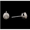 Image 2 : 14KT White Gold 0.52 ctw Diamond Earrings