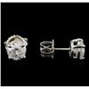 Image 2 : 14KT White Gold 1.29 ctw Diamond Stud Earrings