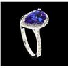 Image 4 : 1.72 ctw Tanzanite and Diamond Ring - 14KT White Gold