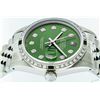 Image 6 : Rolex Stainless Steel Green Diamond and Emerald DateJust Men's Watch
