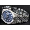 Image 4 : Rolex Stainless Steel Blue Diamond and Sapphire DateJust Men's Watch