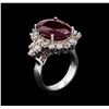 Image 4 : 14KT White Gold 11.87 ctw Ruby and Diamond Ring