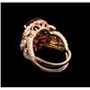 Image 3 : 5.35 ctw Ruby and Diamond Ring - 14KT Rose Gold