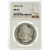 Image 1 : 1879-S NGC MS64 Morgan Silver Dollar