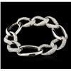Image 1 : 18KT White Gold 3.59 ctw Diamond Bracelet