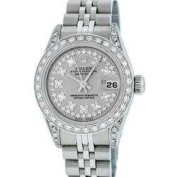 Rolex Stainless Steel VVS Diamond DateJust Ladies Watch