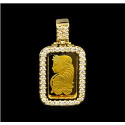 2.35 ctw Diamond Lady Fortuna Pendant - 14KT Yellow Gold