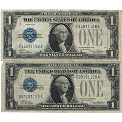 1928 $1 Silver Certificate Currency Lot of 2