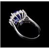 Image 3 : 2.96 ctw Tanzanite and Diamond Ring - 14KT White Gold