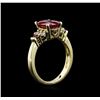 Image 3 : 3.28 ctw Ruby and Diamond Ring - 14KT Yellow Gold