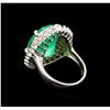 Image 3 : GIA Cert 10.05 ctw Emerald and Diamond Ring - 14KT White Gold