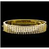 Image 1 : 4.20 ctw Diamond Bangle Bracelet - 14KT Yellow Gold