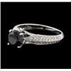 Image 1 : 1.92 ctw Black Diamond Ring - 14KT White Gold