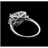 Image 3 : 3.60 ctw Tanzanite and Diamond Ring - Platinum