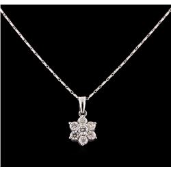 14KT White Gold 1.25 ctw Diamond Pendant With Chain